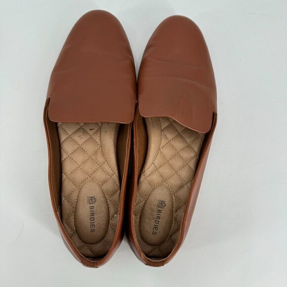 Birdies Whiskey Leather Brown Slip On The Starling Classic Cushioned 8.5 Flats - Picture 6 of 8